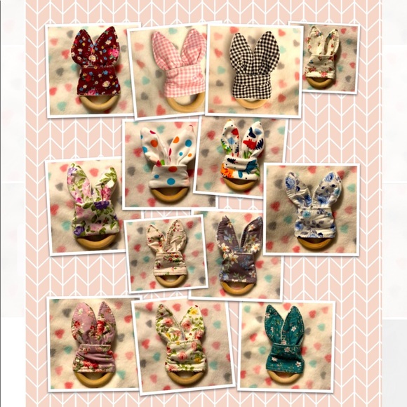 Bunny Ear Teething Ring - Picture 2 of 2